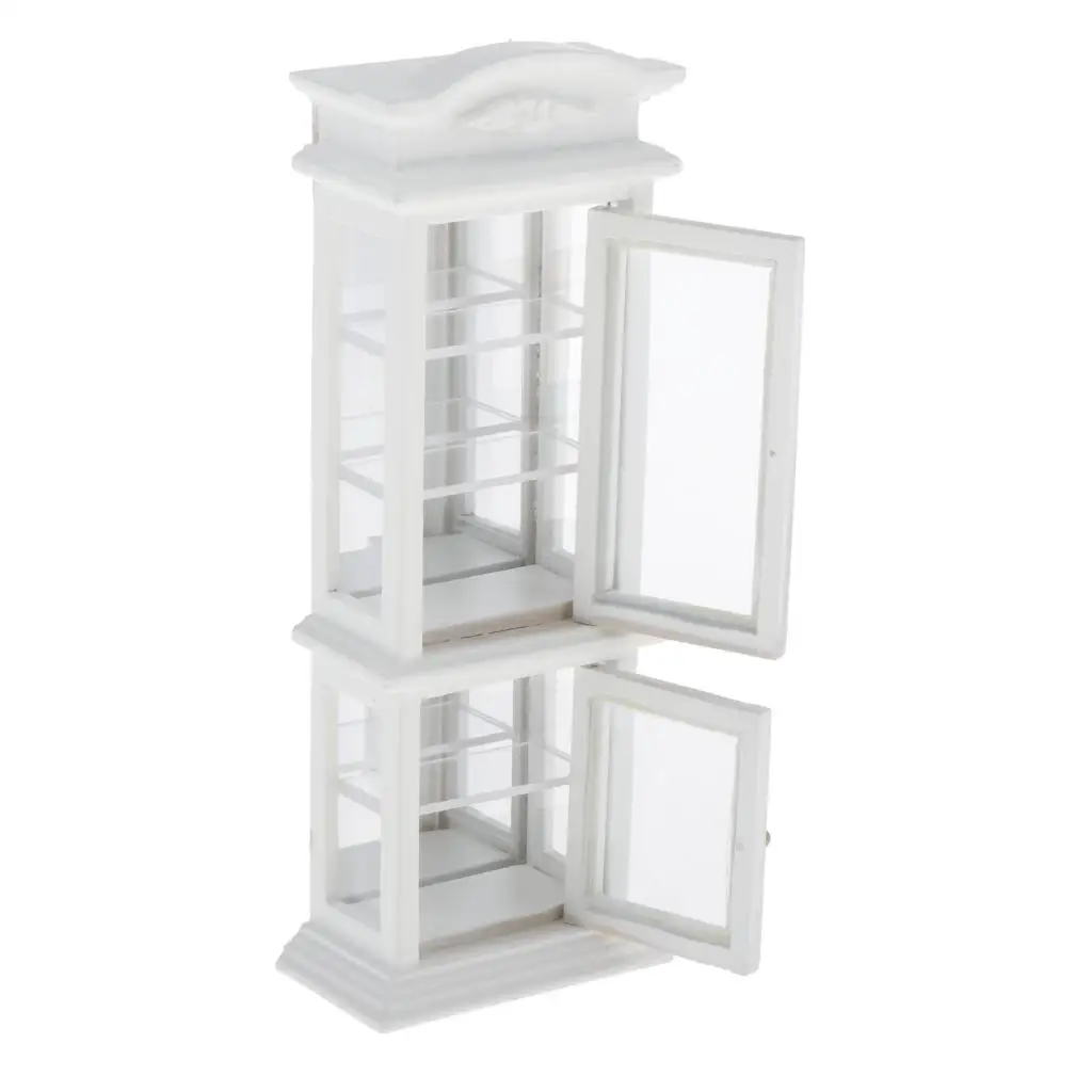 1:12 Miniature Cabinet Dollhouse Cabinet Toys, Dollhouse Furniture Set White
