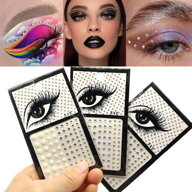 Best of 1PC Rhinestone Art Eyeliner Stickers Body 3D Crystal Glittering Eyebrow Makeup Face Eyes Diamond Temporary Tattoo Festival Party Reviews & Tips