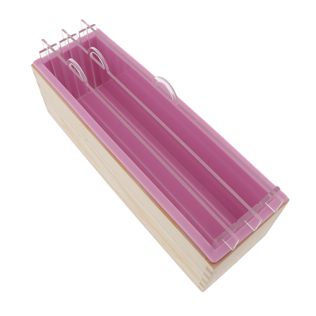 Rectangle Wood Box Silicone Soap Mold DIY Soap Candle Tool For Toast Loaf Baking
