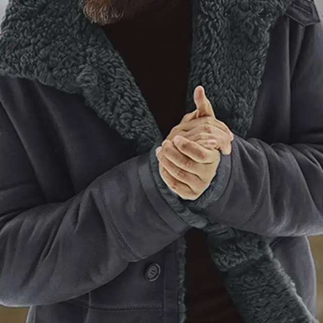 Jaqueta de pele de carneiro manga comprida masculina, casaco grosso quente,  jaqueta de montanha forrado, pele de cordeiro falso, casaco masculino  solto, inverno - AliExpress