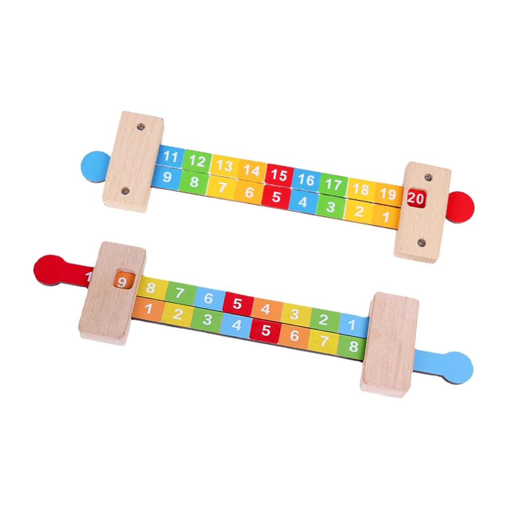 Kids Addition Subtraction Slide Ruler Kindergarden School Mathematics Education Teaching Training Toy for 4-7 Years Old