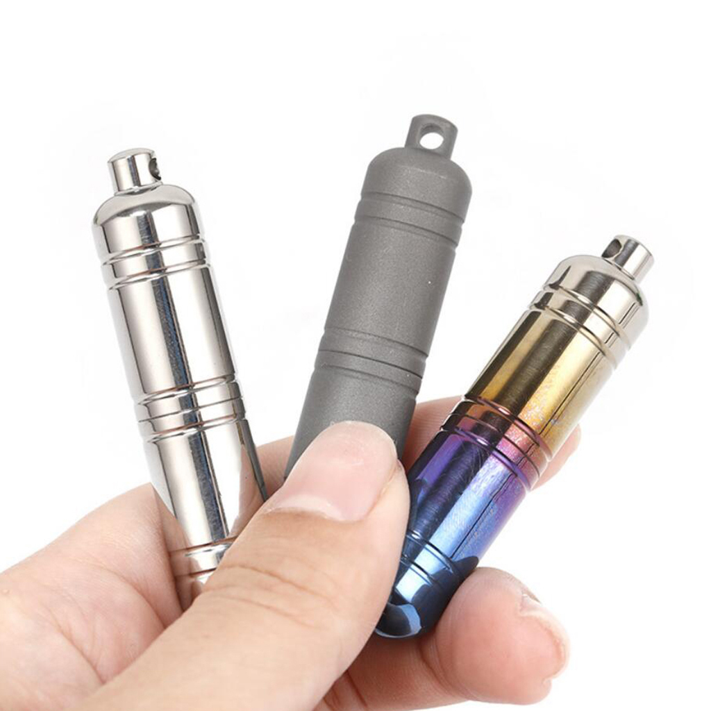 Mini Pill Case Keychain Holder Waterproof Medicine Container Drug Organizer
