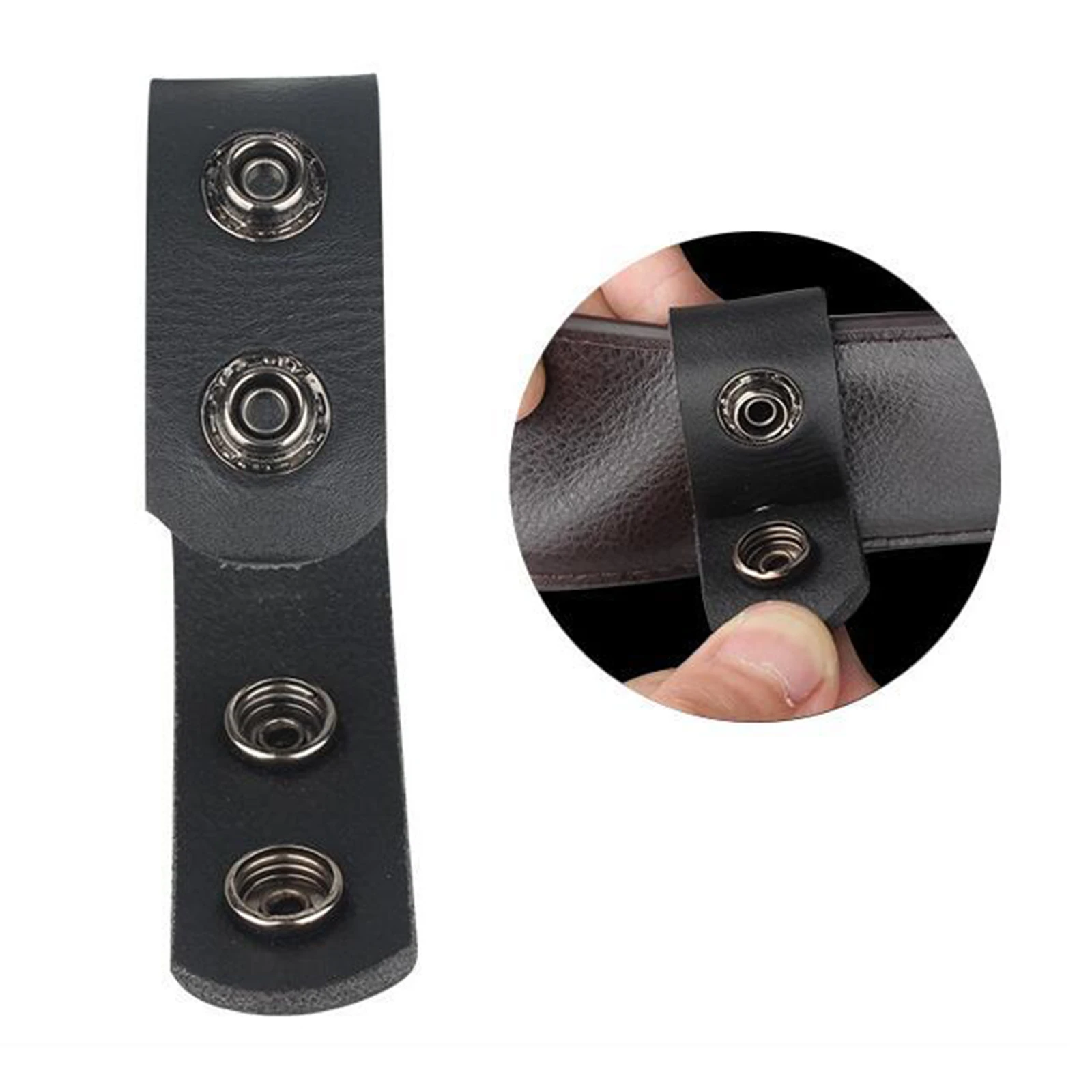 Leather Duty Belt Keeper Police Double Snap Button Stopper 2'' Wide Belts