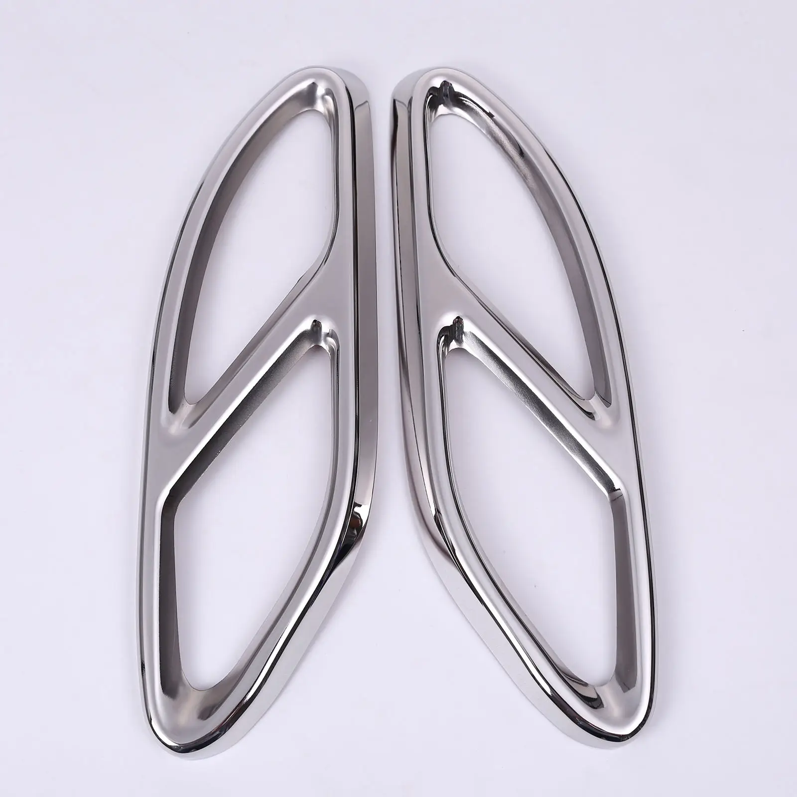 2pcs Exhaust Pipe Cover Stainless Steel Exterior Rear Exhaust Pipe Trim Fit for B Class W246 2015-2019