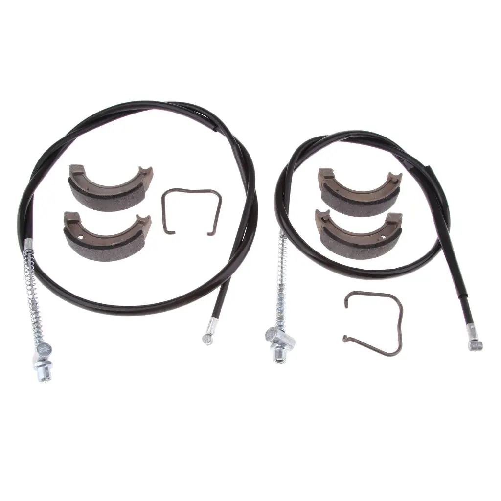 Motorcycle Front & Rear Break Cable With Break Shoes High Temperature Stability/No Brake Fade For Yamaha50 PW50 PY50 G50T
