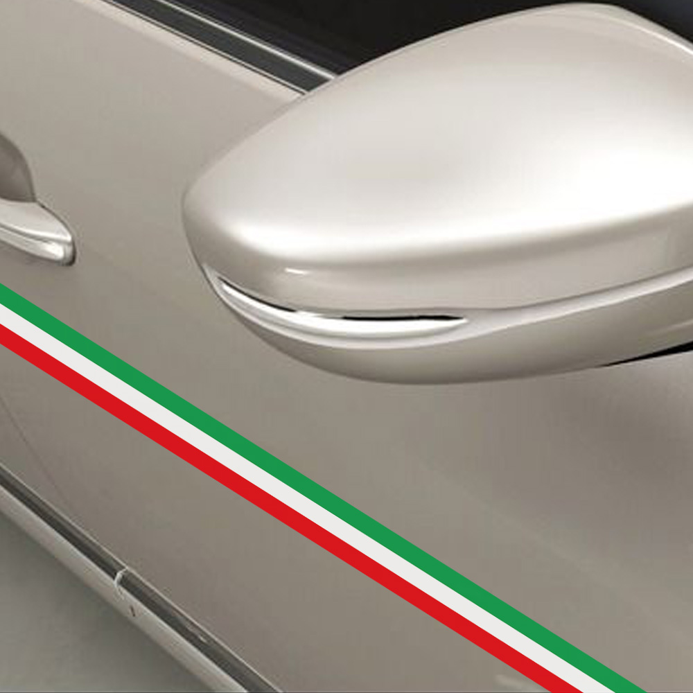 Autocollant Voiture ITALIA - 11 Cm - Découpe Contours Sans Fond - Décoration Patriotique