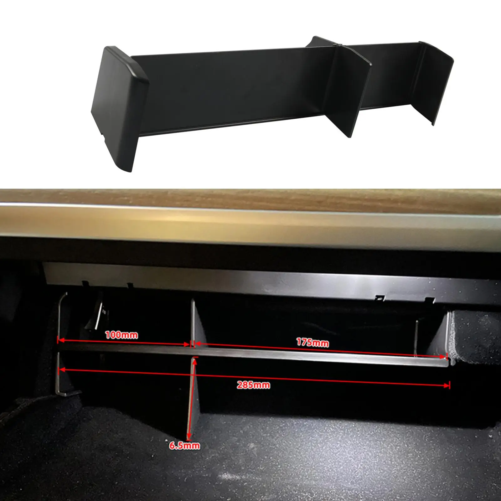 Glove Box Organizer Tidying Compartment Fits for Tesla Model 3 Y 2017-2021