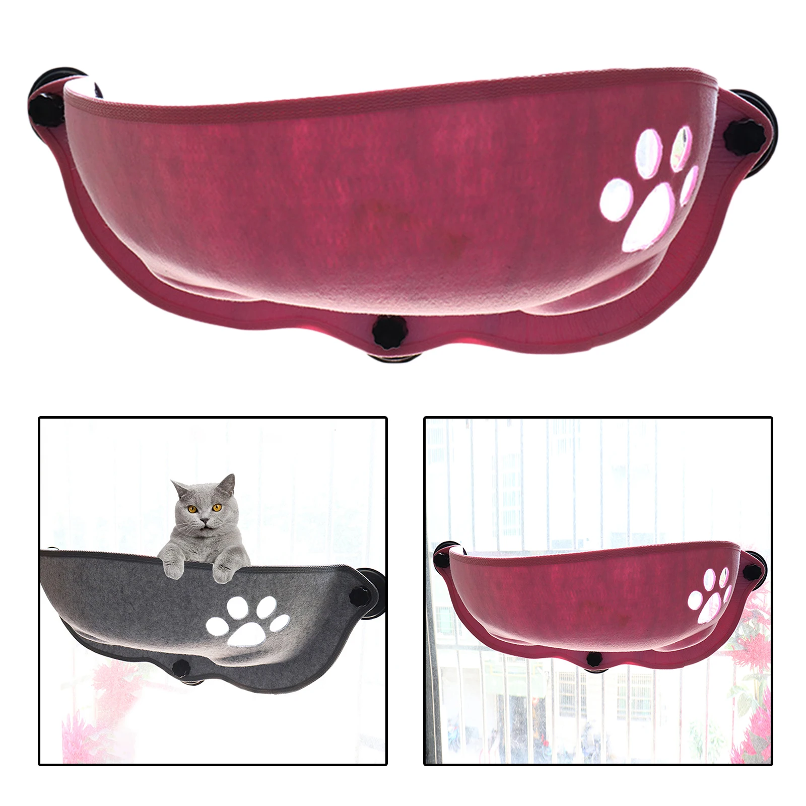 Window Bed Hammock Kitty Sill Sunny Seat for Indoor Car, Pet Cat Rest Sleeping Bed Sunbath Seat Holds Up to 33 lbs Safety Seat