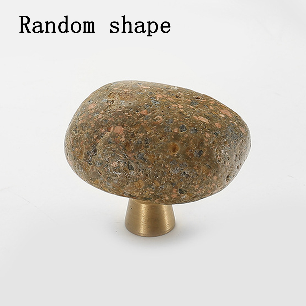 Furniture Door Handles Pulls Hardware Cabinet Door Knob Rustic Style Natural Stone Antique for Furniture Wardrobe