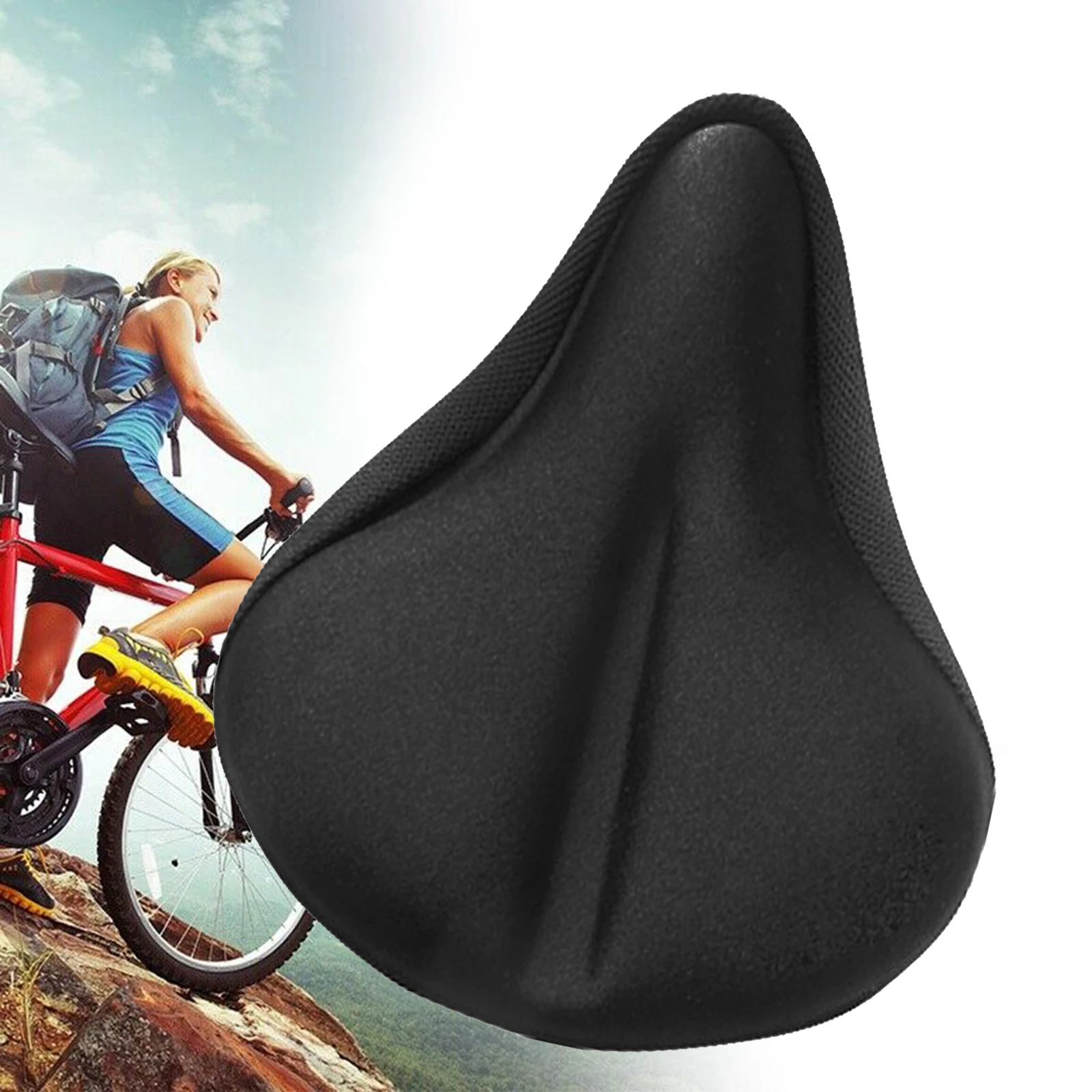 Bike Seat Cushion Cover, Padded Gel Bike Seat Covers Bicycle Saddle Pad for