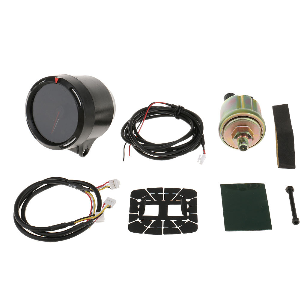 Car Truck 60mm  7 Colors Electronic Oil Pressure PSI Gauge Meter