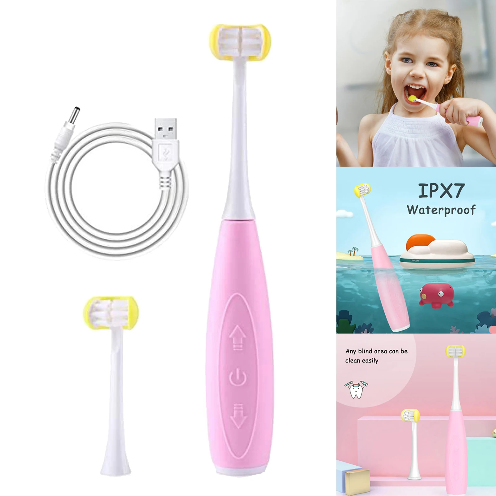 Electric Toothbrush for Children Gum Care Oral Health Soft Tooth Brush for Kids