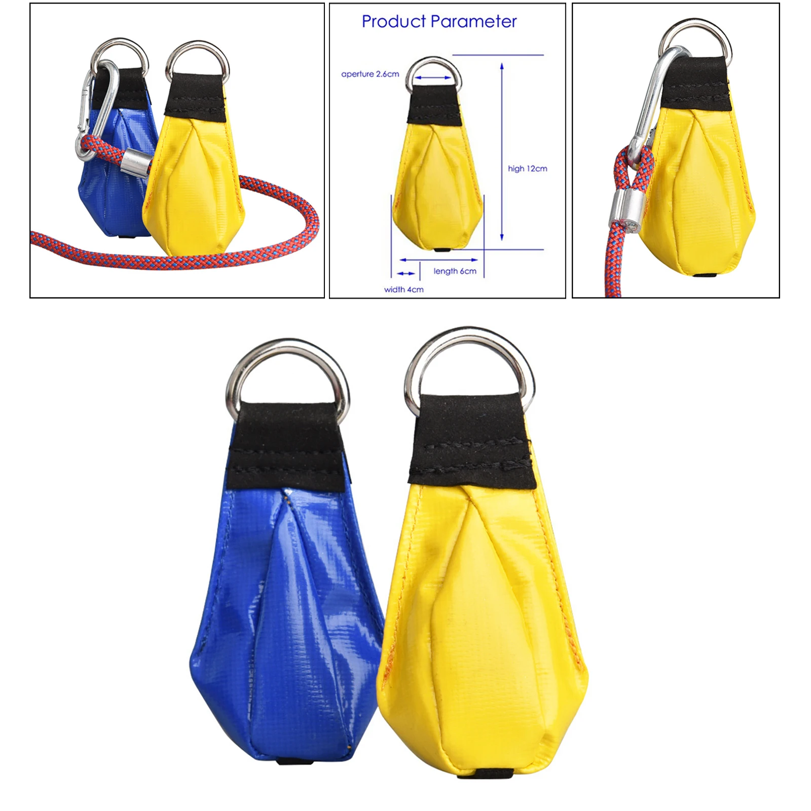 Details about   Waterproof Caving Rescue Safety Rope Throwing Bag With 210G Stainless Steel Ball 