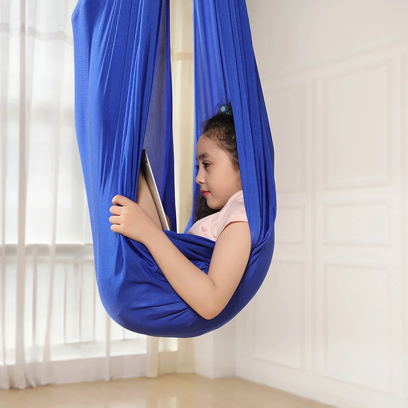 Snuggle Swing for Kid with Special Needs Adjustable Elastic Cuddle up Hammock Chairtoy for Indoor Yoga Hardware Included CLH@8