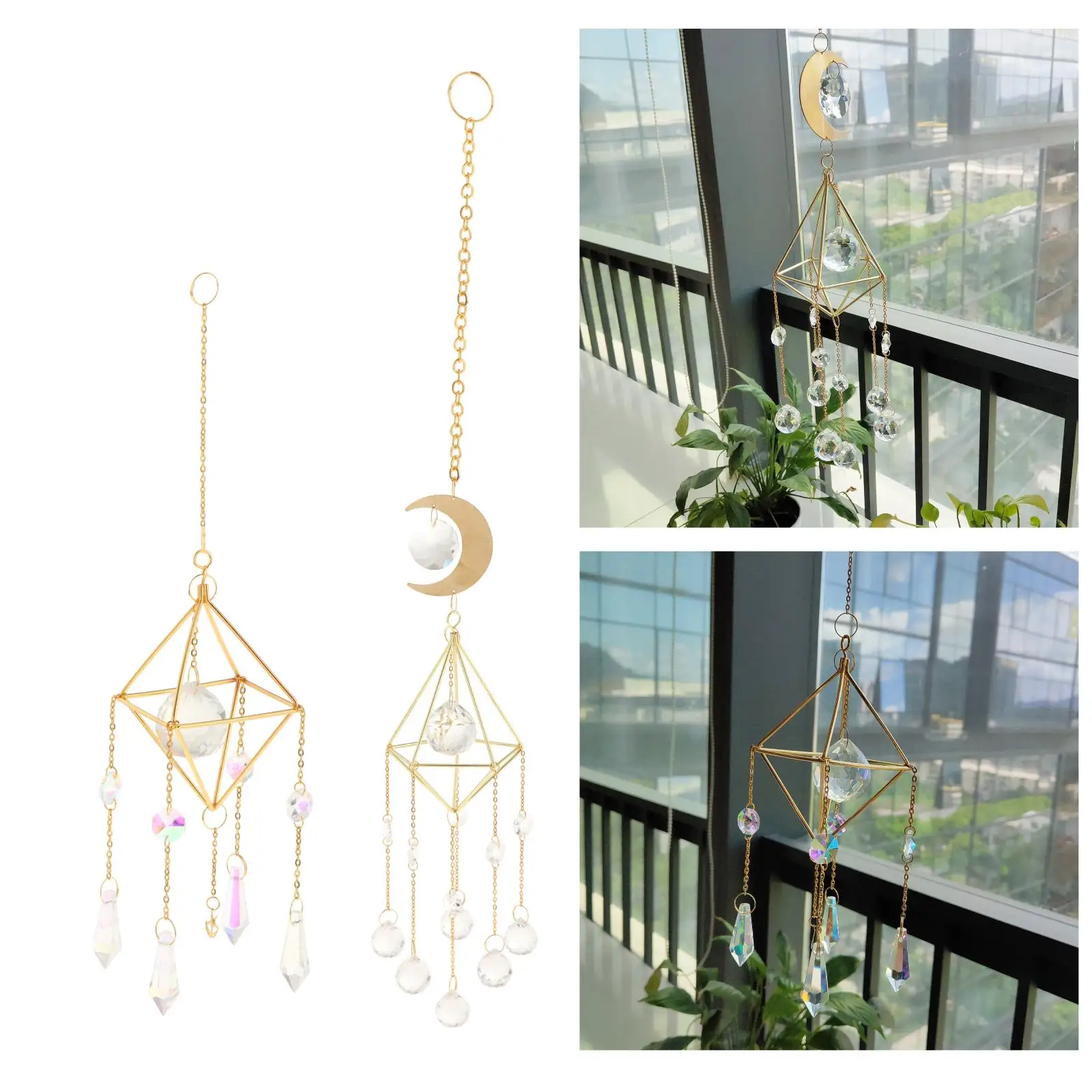 Crystal  Modern Wind Chime Home Hanging Ornament Raindrop Decor