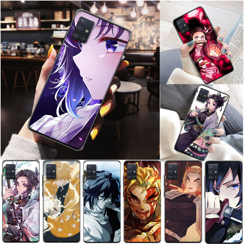 Demon Slayer Kimetsu No Yaiba Agatsuma Zenitsu Kamado Tanjirou Kamado Nezuko Phone Case For Samsung Galaxy A51 1 4g 5g Coque Phone Case Covers Aliexpress