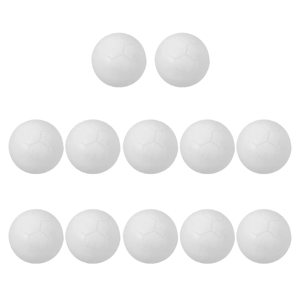 12pcs 32mm White Mini Soccer Balls Foosballs Replacement Table Football Balls Made form Environmentally Friendly Plastic