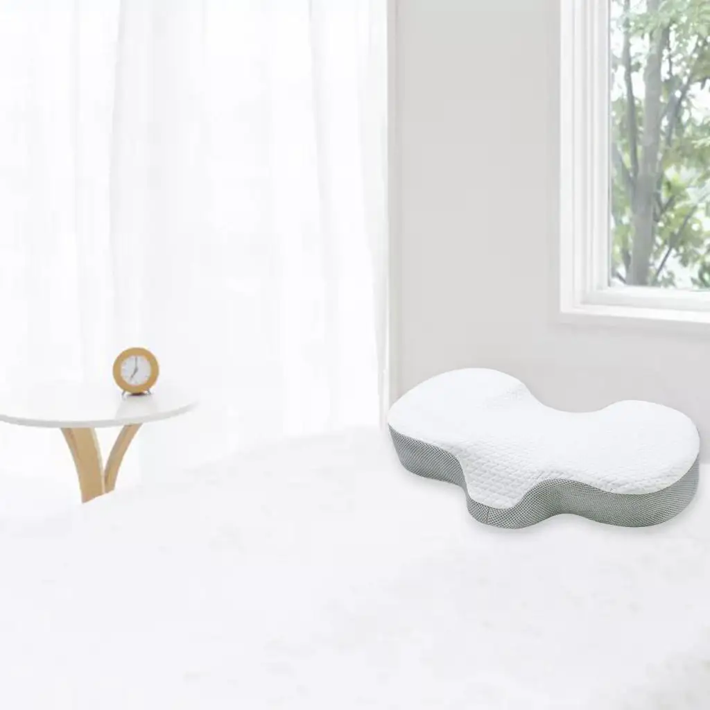 Memory Foam Cervical Pillow Contour Sleeping Pillows Support with Washable Pillowcase