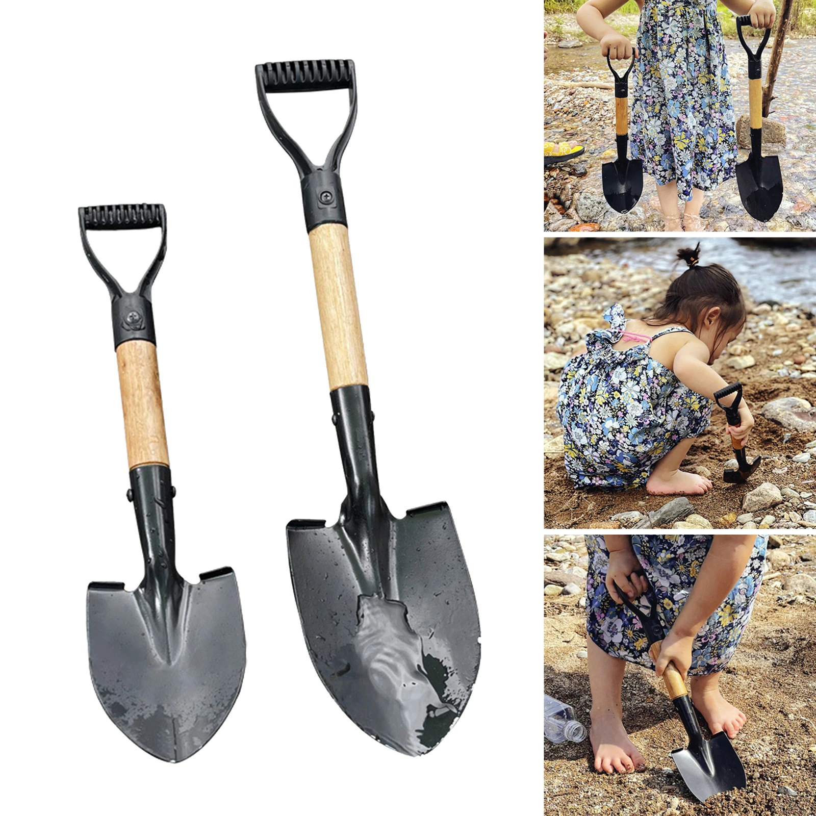 Mini Spade Shovel Outdoor Digging Engineer Spade Shovel Camping Shovels for Treasure Hunting Adults Kids Teens