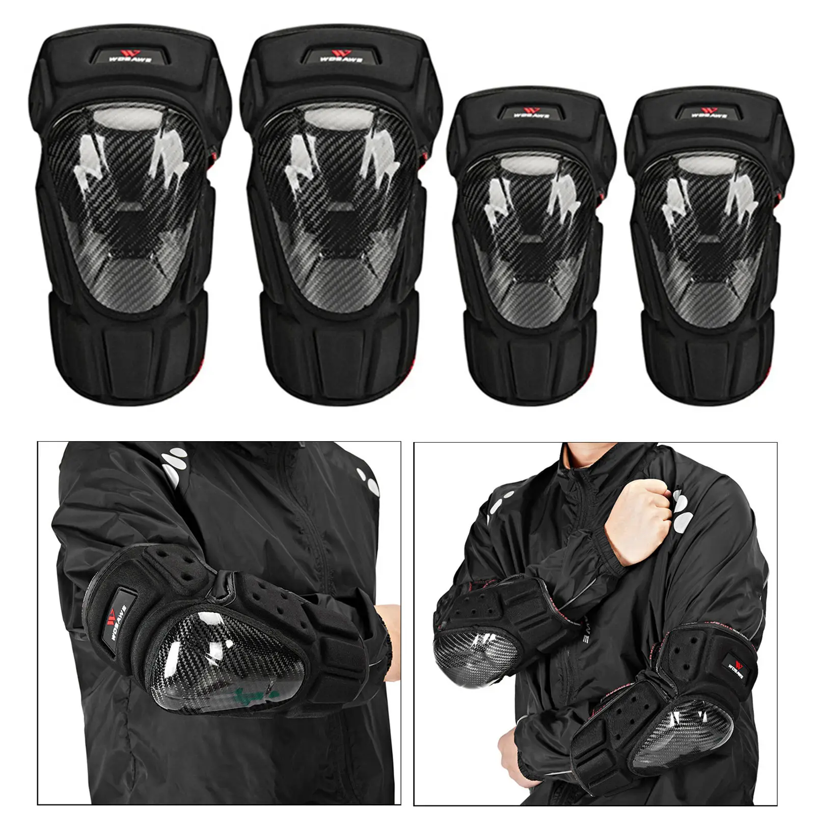 Knee Elbow Pads Protector Cycling Motorcycle Snowboard Bike Volleyball Brace Support