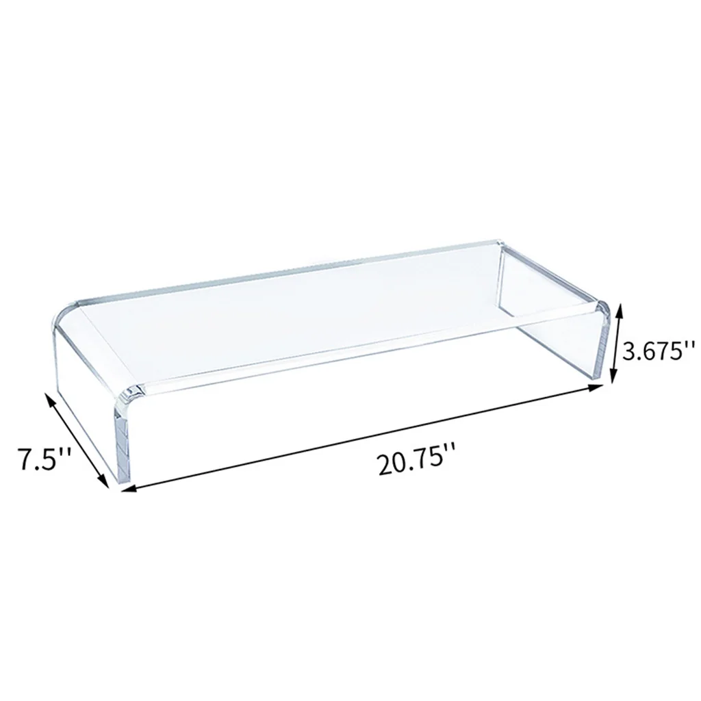 School Clear Monitor Stand Shelf Tabletop PC Computer Screen