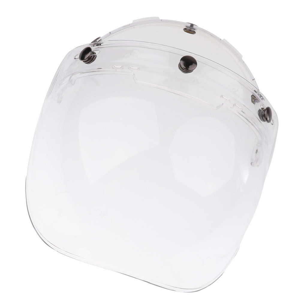 3-Snap Bubble Wind Shield Visor For   Motorcycle Helmets