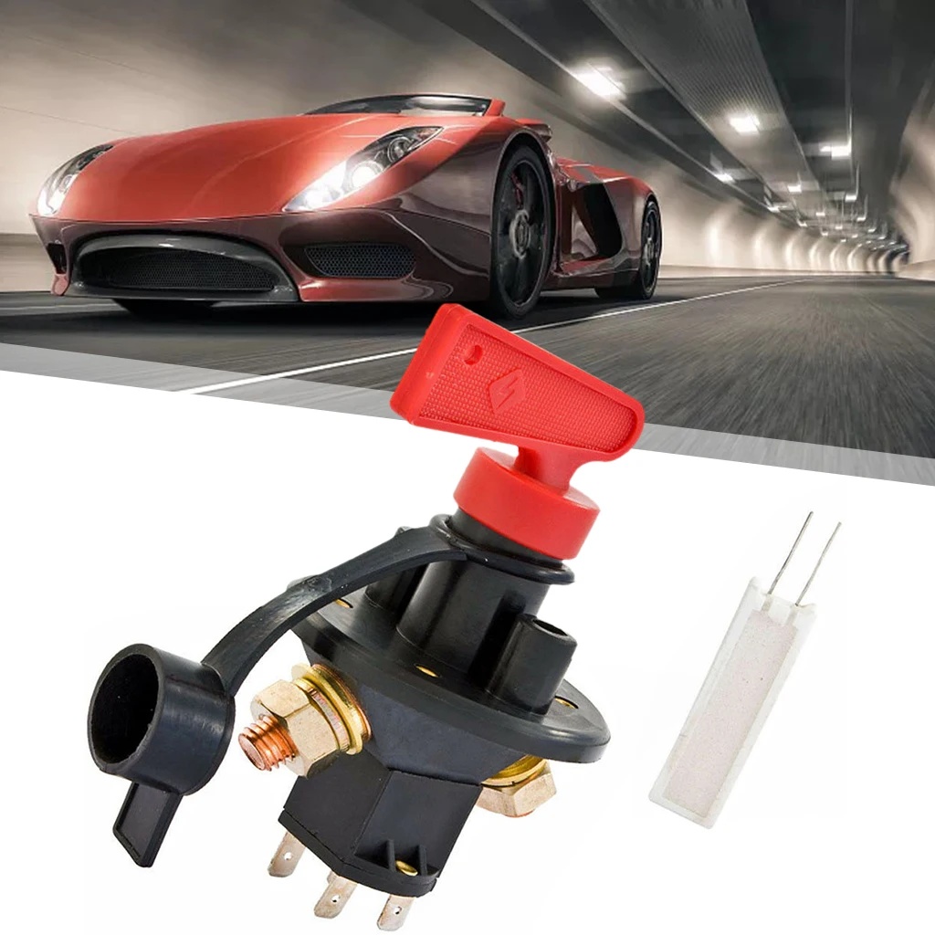 4 Terminals Battery Isolator Battery Terminals Corrosion Resistance Battery Disconnect Fit for Car Race Rally AC22