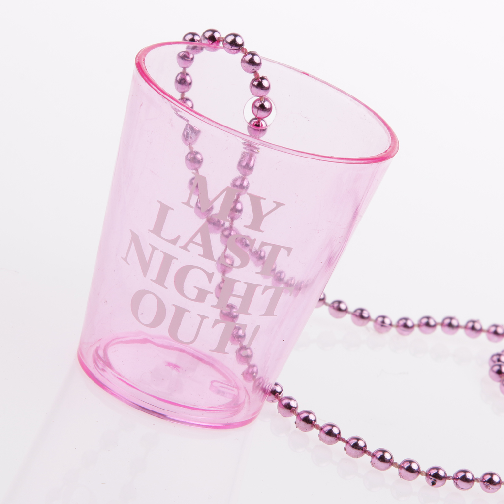New Hot Sakl Bachelor Hen Night Party Girls Night Out Shot Plastic Cup On Bead Necklace Chain Party Supplies Decoration Gift