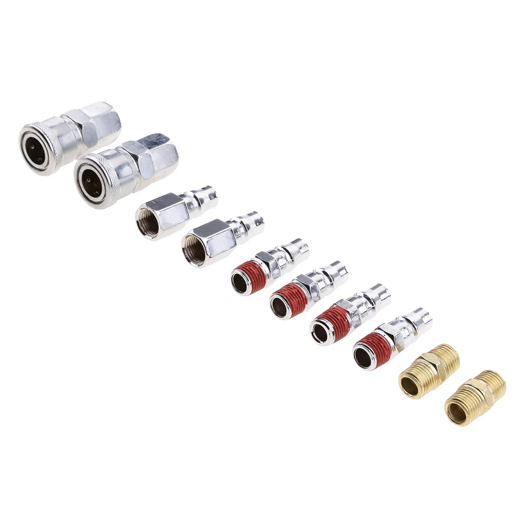 10pcs Air Quick Connector Adapter for Air Tool Compressor Auto 