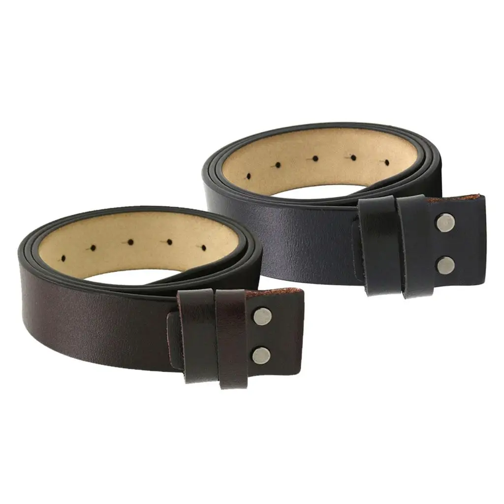 Belt Replacement Men`s Leather Strap Adjustable Waist Belt without Buckle