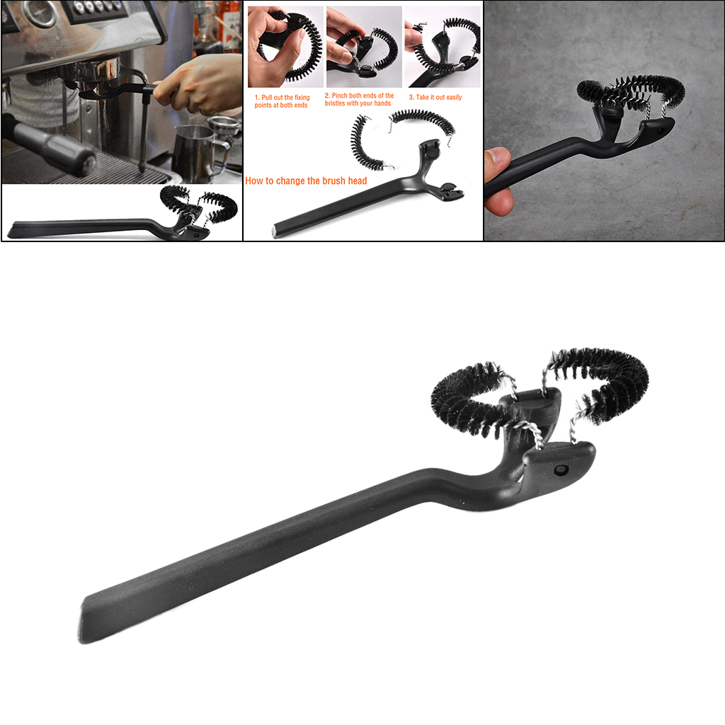 51/58mm Coffee Machine Brush Nylon Bristles Espresso Group Head Round Brushes Grinder Tools