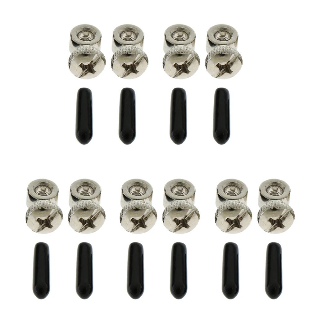 5 Sets 4.5mm Adjustable Screws with 17mm End Caps for Speed Cable Jump Ropes