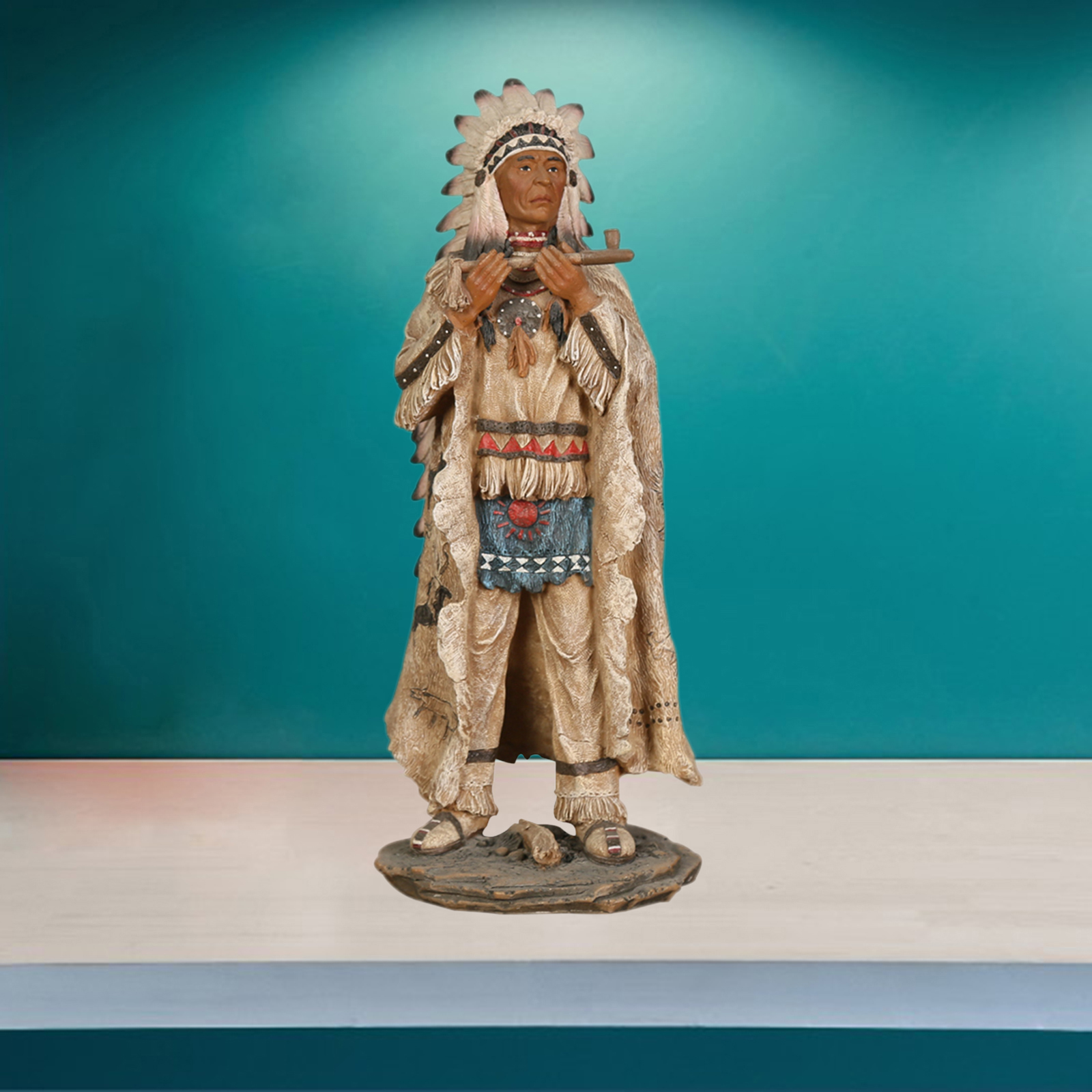 American Indians Warrior Statue Living Room Home Decor Accessories Sculpture