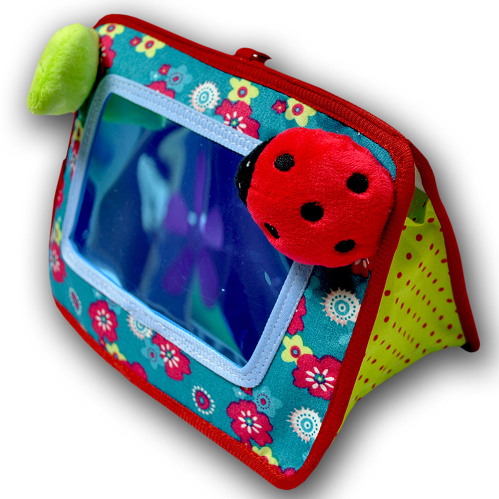 Baby Plush Crib And Floor Mirror Toy Kids Toddler Activity Educational Toys