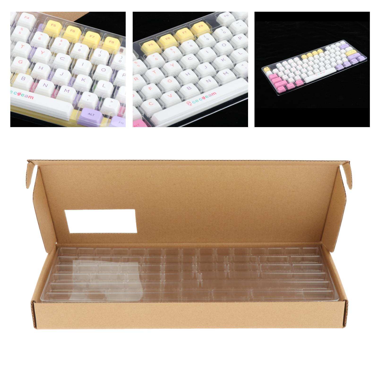 3 Layers Keycap Storage Box Dustproof Compartment Keyboard Set Organizer