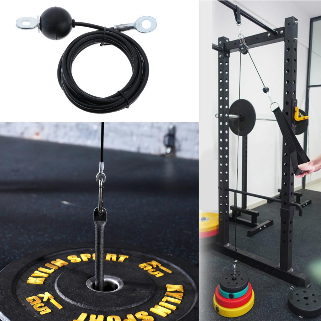 Fitness Machine Attachment Pulley Cable Replacement Parts Muscle Strength