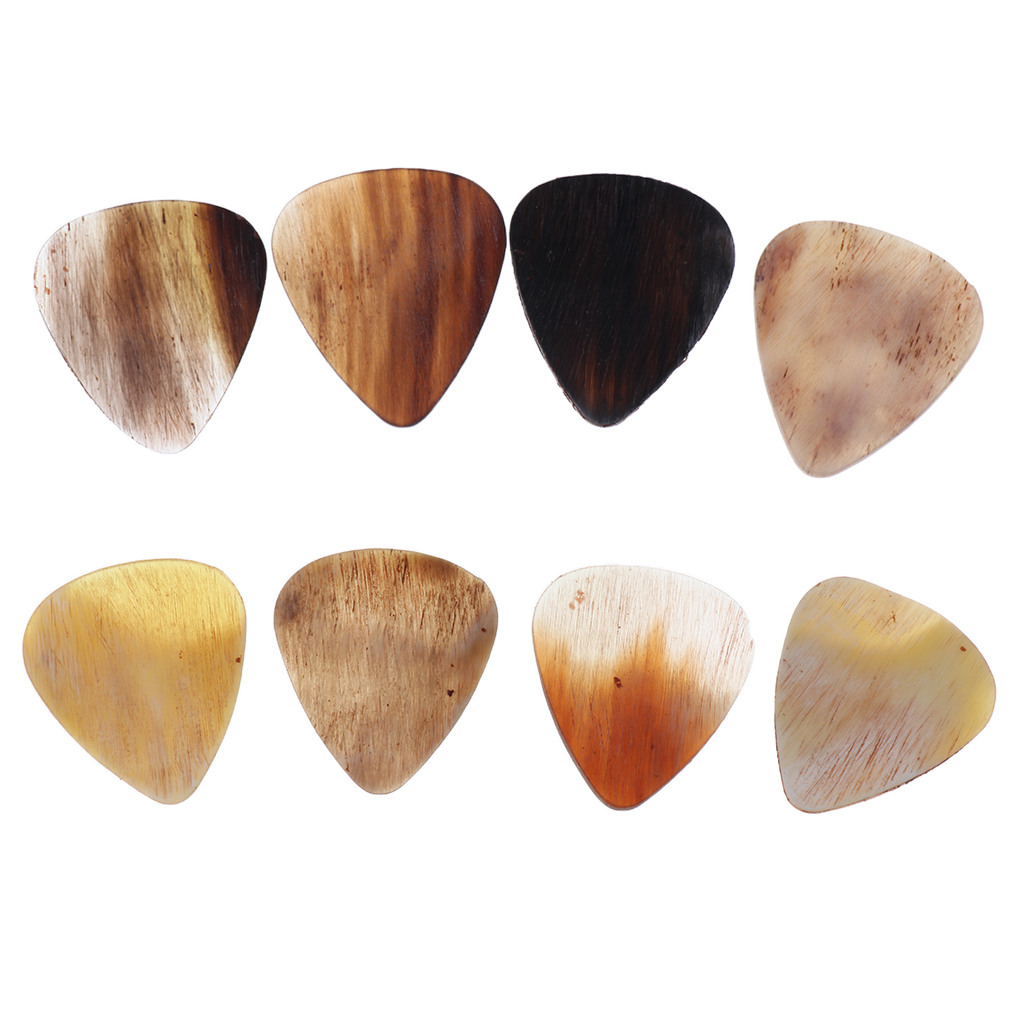 8pcs/set Handmade Horn Picks Plectrums for Acoustic Folk Guitar Parts