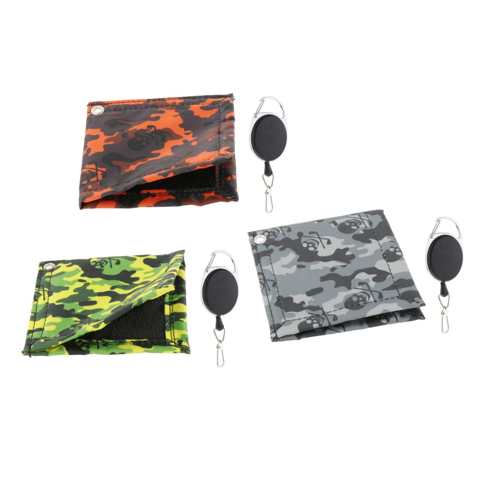 Square Golf Ball Cleaning Towel Portable Microfiber Wiping Cloth Mini 4.3 x 4.3 inch Cleaner Towel Pocket Golf Accessories