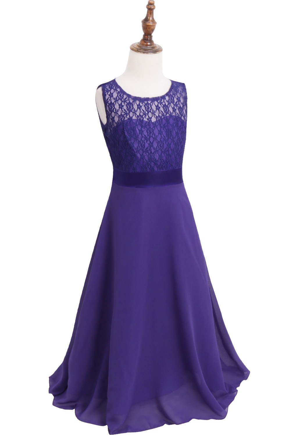 Kid Elegante Brautjungfer Blume Mädchen Kleider Für Mädchen Abend Party Hochzeit Kleid Teenager Kinder Lange Prinzessin Kleid 4-14 jahr – Detail 18