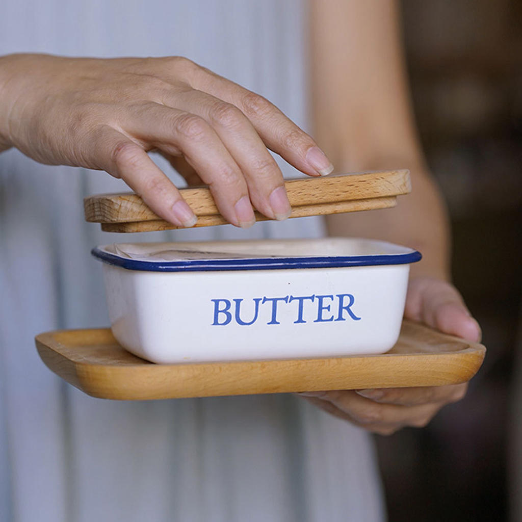 Butter Dish Preservation Flanging Design Multifunctional Butter Container for Countertop Home Kitchen Daily Use Refrigerator