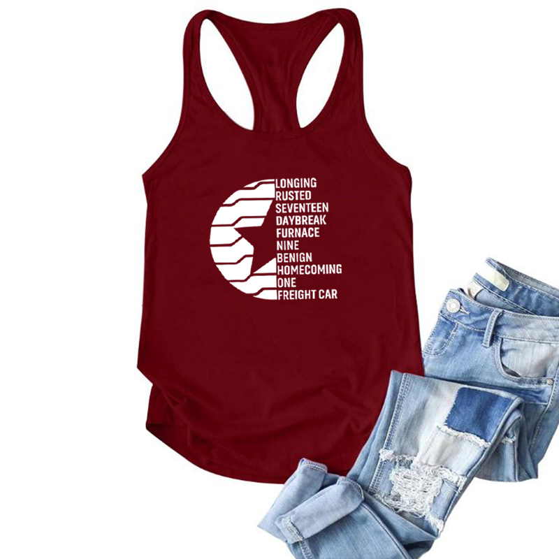 bucky barnes tank top barnes racerback tank mulher sebastian stan topos presente para os fãs