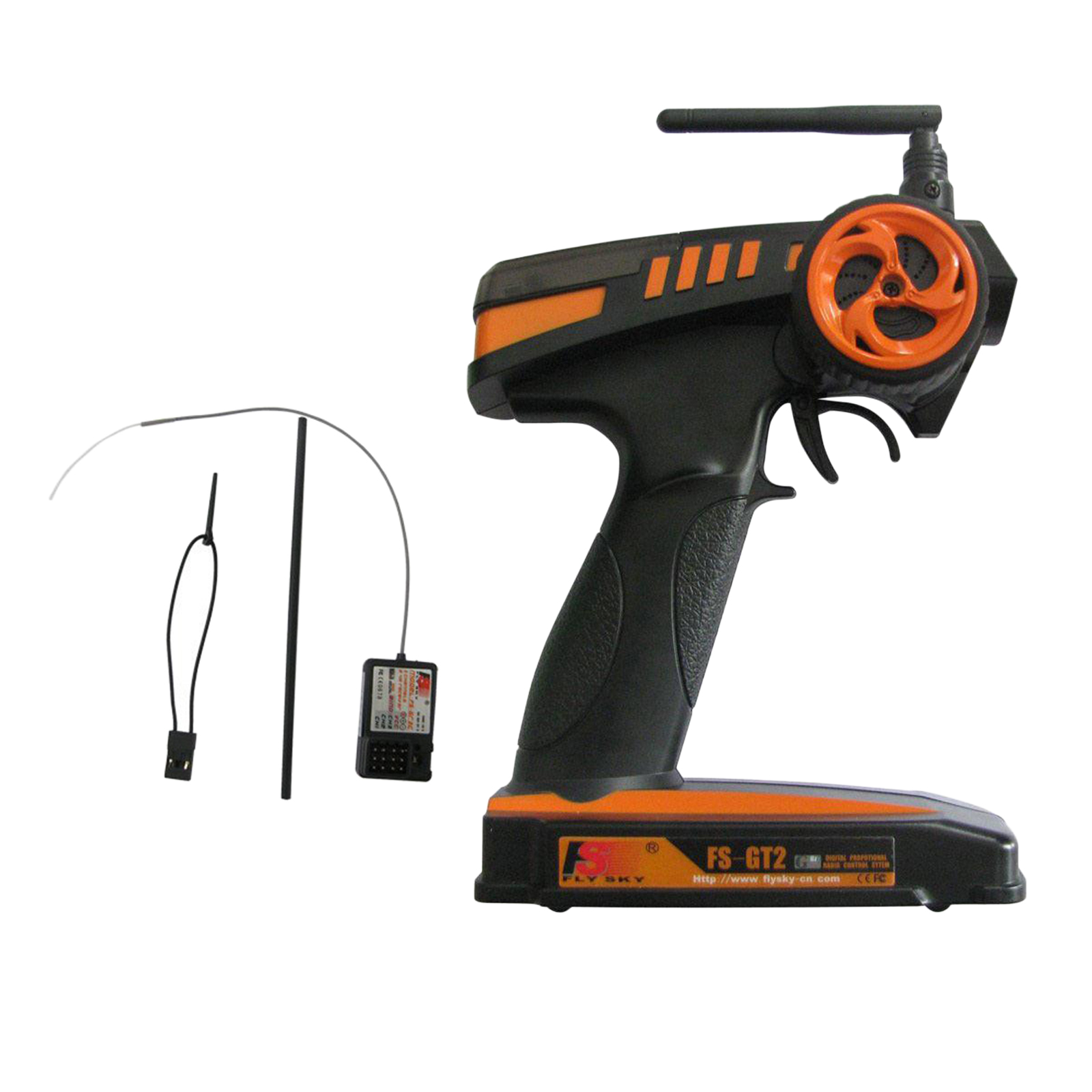 FS-GT2 2.4G 4CH RC Pistol Transmitter with GR3E Receiver for RC Car RC Boat Radio Controller Set