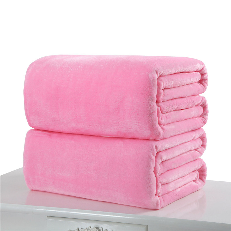 Title 7, Plain Flannel Coral Blanket Small Fleece Sheet ...