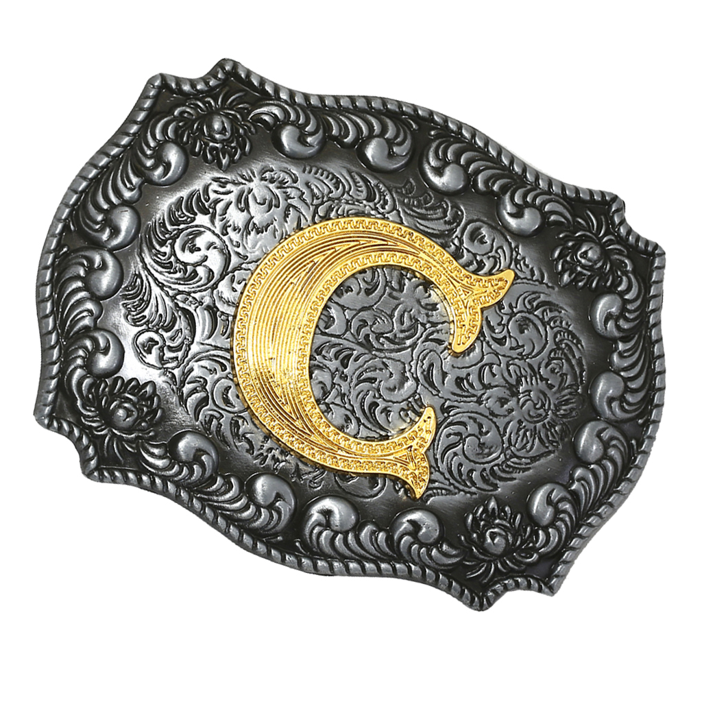Men Western Cowboy Texas Rodeo Belt Buckle Gifts Jewelry Initial Letters A-Z