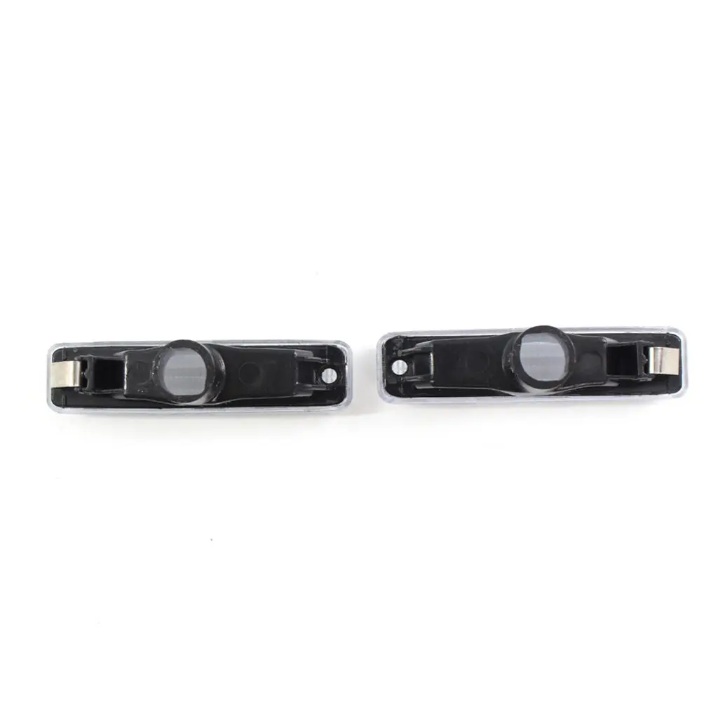 2 Pack Clear Len Front Side Marker Lamps with LED Lights for BMW E39 5 SERIES 1997-2003 Bumper 9.4x4x4cm Repace 63148360589