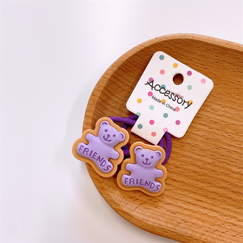 Corda de Cabelo Scrunchies para Meninas Laços de Cabelo Anéis de Corda Bonito Coreano Kawai Animal Elasticidade Crianças Acessórios 2 Pcs 55 Phones & Accessories