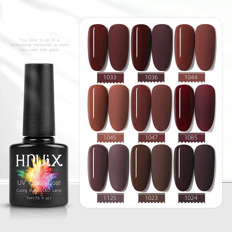 Best of 7ml Top Coat UV Nail Polish Matte Coffee Brown Color Nail Polish Dissolvable Series Chocolate Nail Paint Manicure Gel Reviews & Tips