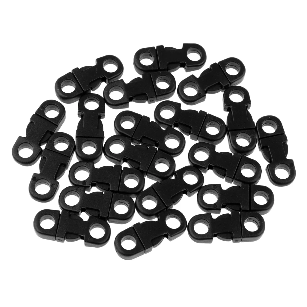 20pcs Paracord Bracelet Braiding Cord Side Release Lock Buckle for Backpack