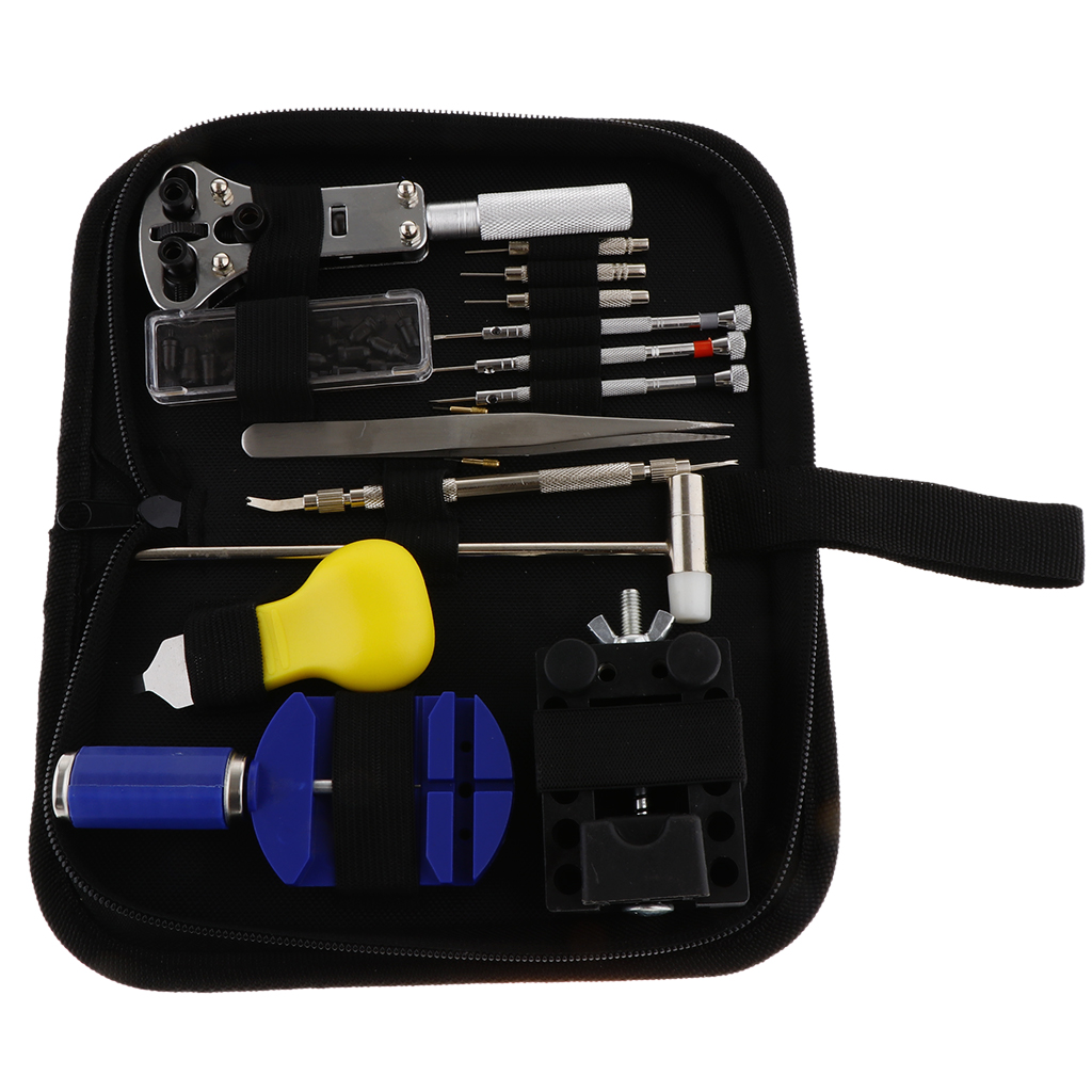 37Pcs Watch Repair Back Case Opener Wrenchmaker Screw Cover Remover Tool Kit