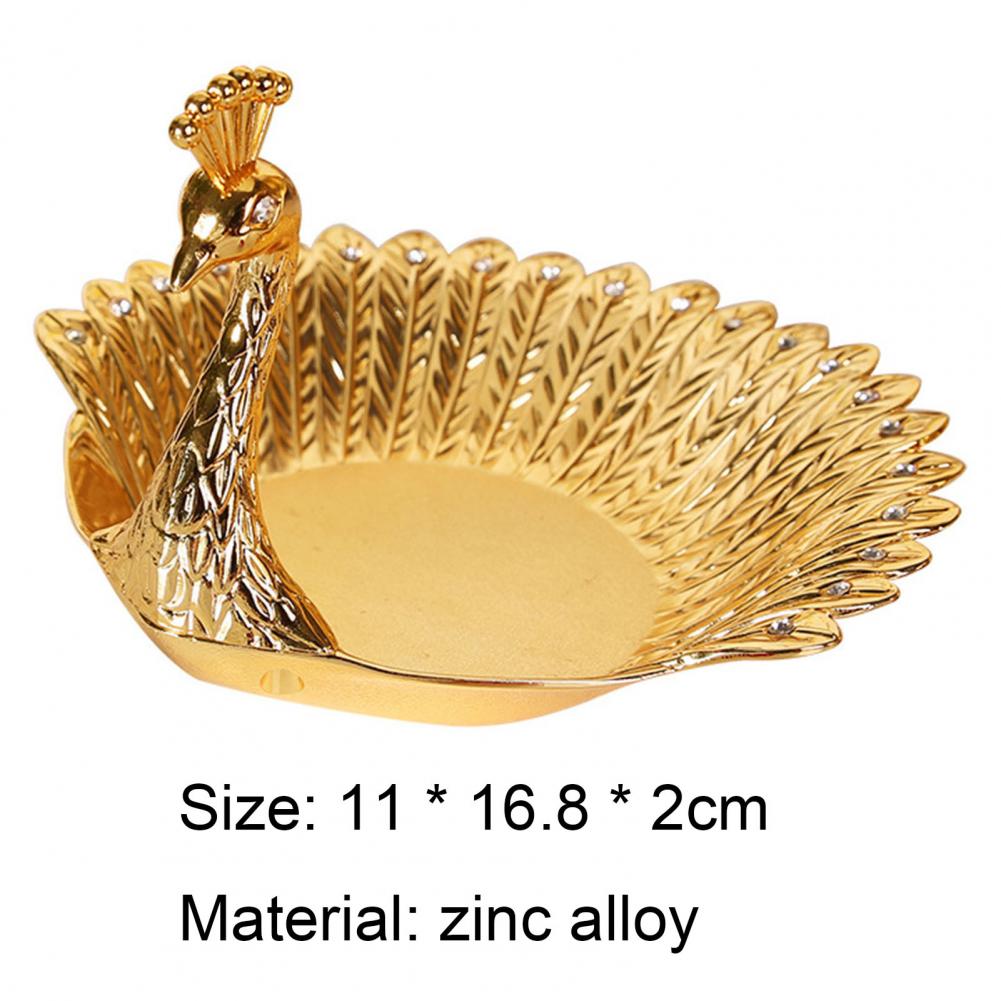 Peacock Shape Beautiful Decorative Carved Vanity Appetizer Serving Platter